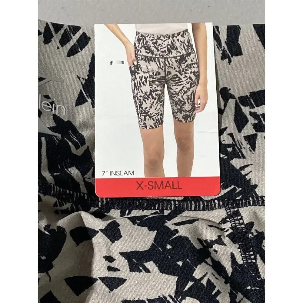 Calvin Klein Performance‎ Women’s High-Waist Bike Biker Shorts Stretch Sz XS NEW